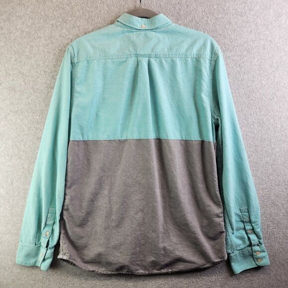 Vans Off the Wall Shirt Mens Large Blue Gray Colorblock Retro Skateboarding - Picture 14 of 15